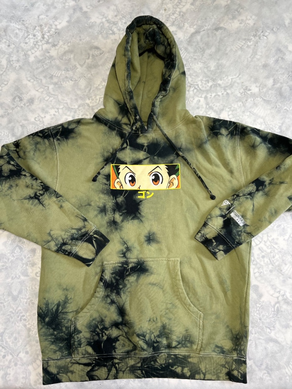 Hypland & Hunter x Hunter Men’s L Collab Gon Eye Tie Dye Hoodie Anime Skater